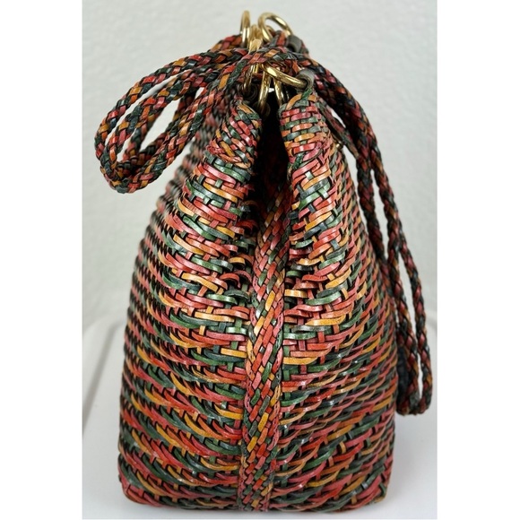 CEM 1990's vintage woven natural leather crossbody/shoulder bucket bag - Picture 10 of 16